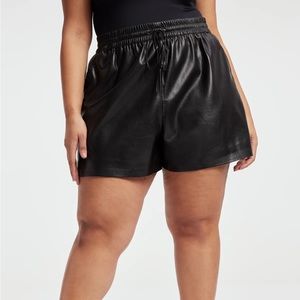 Good American Better Than Leather Shorts